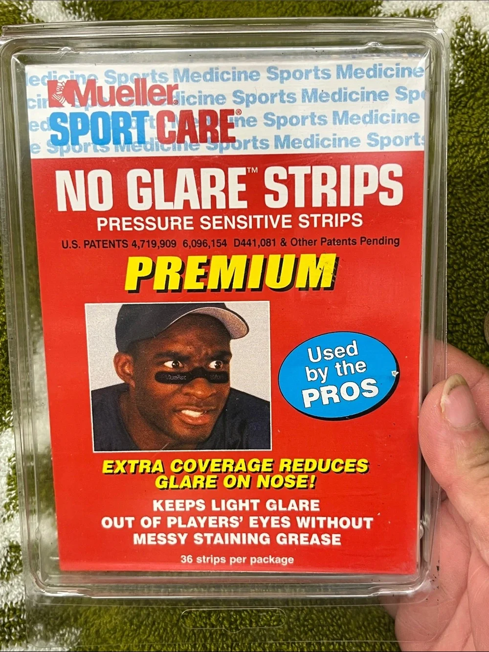 No Glare Strips - Red Pressure Sensitive Nose Strips